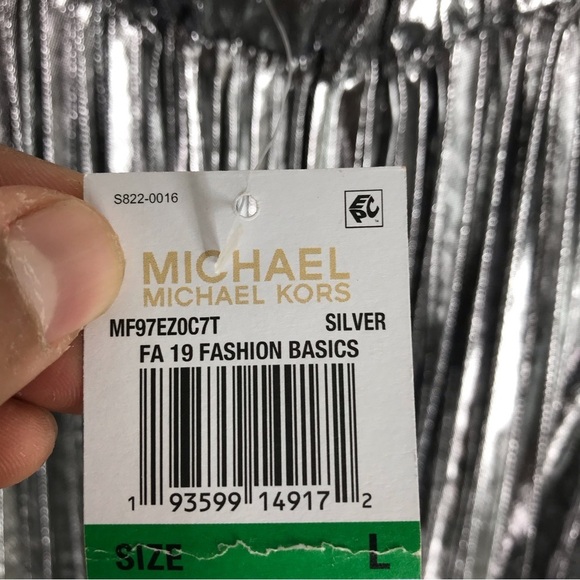 MICHAEL Michael Kors Metallic Foil Pleated Midi Skirt - Picture 5 of 7